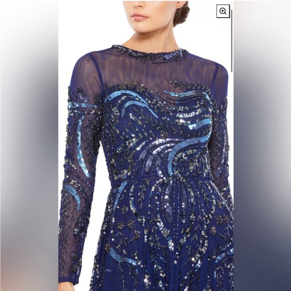 NWT Mac Duggal Embellished 5217 Long
Sleeve Gown 8 - Picture 2 of 11